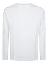 Sun 68 Round Wool Blend Sweater In White