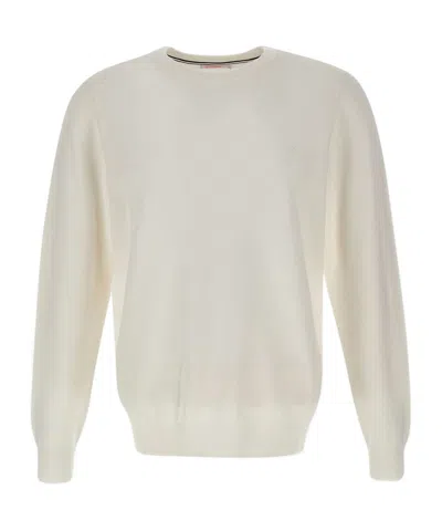 Sun 68 Long-sleeved Sweater In White