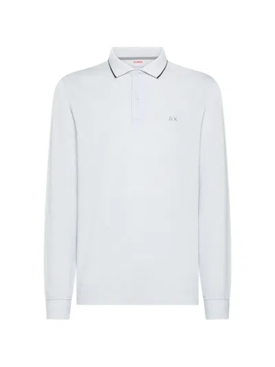 Sun 68 Long-sleeve Polo Shirt In White