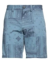 Sun 68 Man Shorts & Bermuda Shorts Slate Blue Size 34 Cotton, Elastane In Blue