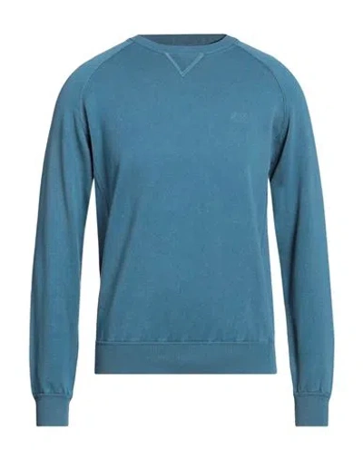 Sun 68 Man Sweater Azure Size M Cotton In Blue