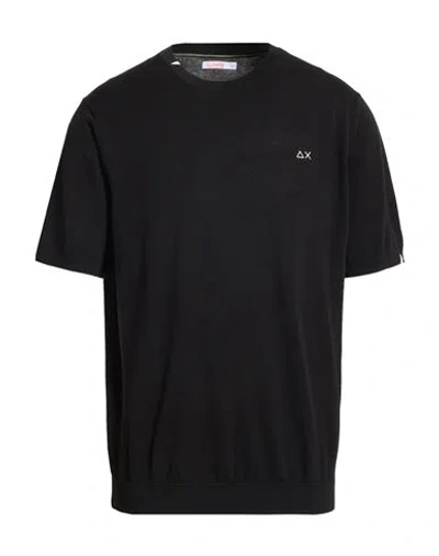 Sun 68 Man Sweater Black Size Xl Cotton