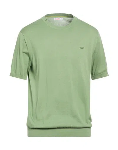 Sun 68 Man Sweater Light Green Size Xxl Cotton