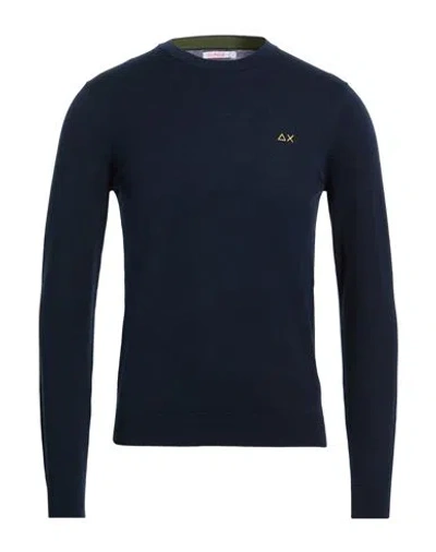 Sun 68 Man Sweater Midnight Blue Size S Cotton