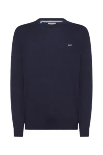 Sun 68 Men's Long Sleeves Sun68 K44101 Navy Blue In Multi