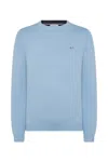 Sun 68 Embroidered Crew-neck Sweater In Blue
