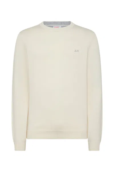 Sun 68 Men's Long Sleeves Sun68 K44110 White Cream In Neutral