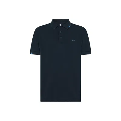 Sun 68 Logo-embroidery Polo Shirt In Blue