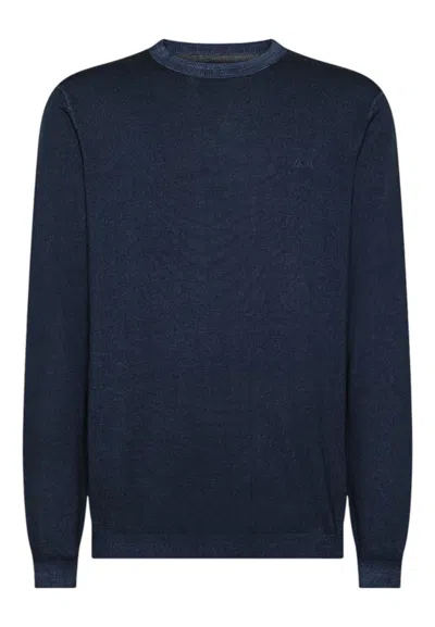Sun 68 Men's Sweater Sun68 K45130/07 Blu In Blue