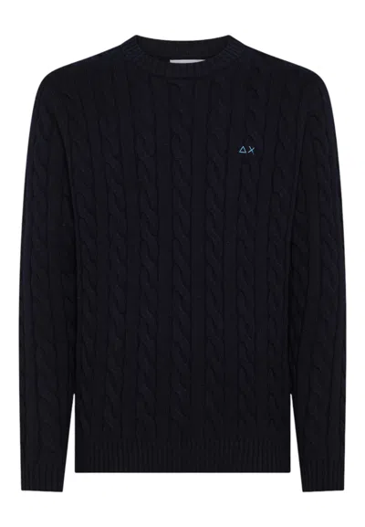 Sun 68 Men's Sweater Sun68 K45138/07 Navy In Black