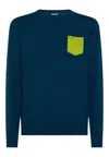 Sun 68 Men's Sweater Sun68 K45147/78 Petrolio In Blue