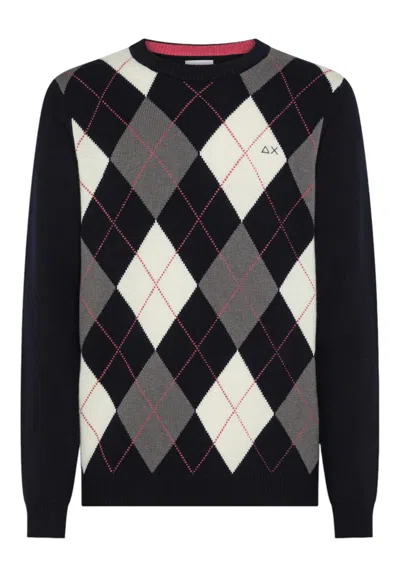 Sun 68 Men's Sweater Sun68 K45160/0747 Blue/gr In Multi