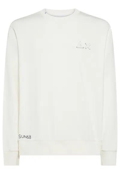 Sun 68 Men's Sweatshirt Sun68 F45135/31 Panna In White