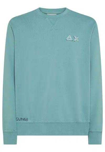 Sun 68 Men's Sweatshirt Sun68 F45135/69 Cender In Green