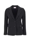 Sun 68 Notched-lapels Two-button Blazer In Black