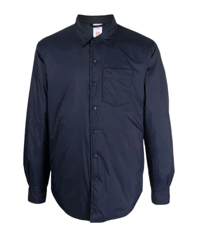 Sun 68 Padded Long-sleeve Shirt In Black