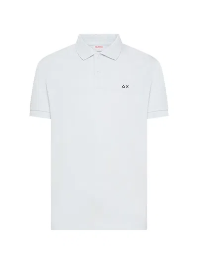 Sun 68 Paisley-print Collar Logo-embroidered Polo Shirt In Neutral