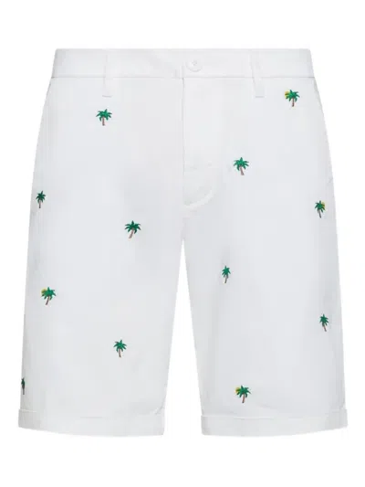 SUN 68 PALM-TREE EMBROIDERED SHORTS