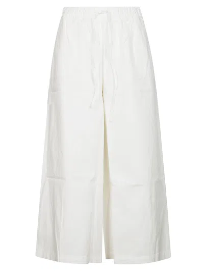 Sun 68 Pantalone Gamba Larga In White