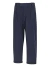 Sun 68 Pleated Cuffed Trousers In Blue
