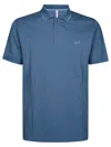 Sun 68 Small Stripe Cotton Polo Shirt In Beige