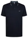 Sun 68 Polo Bande Piccole Sul Colletto In Blue
