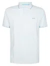 Sun 68 Polo Bande Piccole Sul Colletto In Light Blue