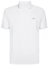 Sun 68 Polo Bande Piccole Sul Colletto In White