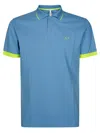 Sun 68 Polo Small Stripe Fluo In Beige