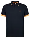 Sun 68 Polo Bande Sottili Fluo In Blue