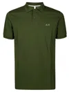 Sun 68 Polo With Embroidered Logo In Green