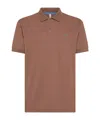 Sun 68 Polo With Embroidered Logo In Brown