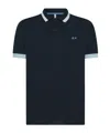 Sun 68 Polo Bande Larghe Sul Colletto In Blue