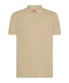 Sun 68 Logo-embroidered Short-sleeve Polo Shirt In Beige
