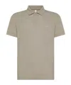Sun 68 Logo-embroidered Short-sleeve Polo Shirt In Beige, Gray