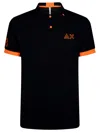 Sun 68 Polo With Embroidered Logo In Blue