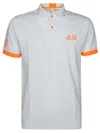 Sun 68 Polo Logo Fluo In White