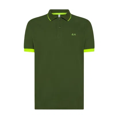 Sun 68 Polo Man Sun68 - Polo Small Stripe Fulo S/s - Green