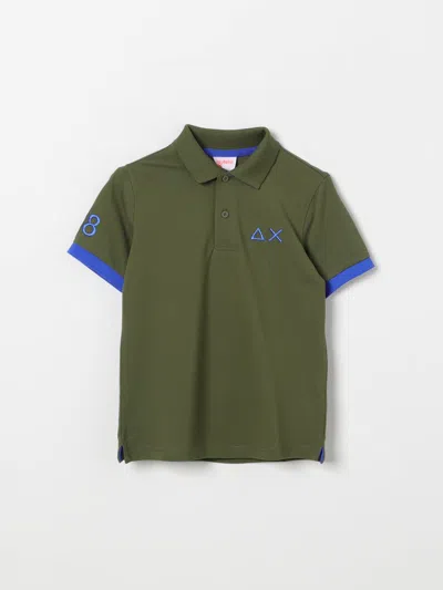 Sun 68 Polo Shirt Sun68 Kids Color Green In Gray