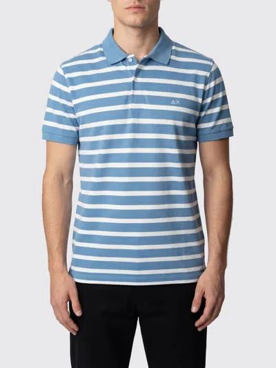 Sun 68 Polo Shirt Sun68 Men Color Gnawed Blue