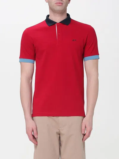 Sun 68 Polo Shirt Men Sun68 In Red