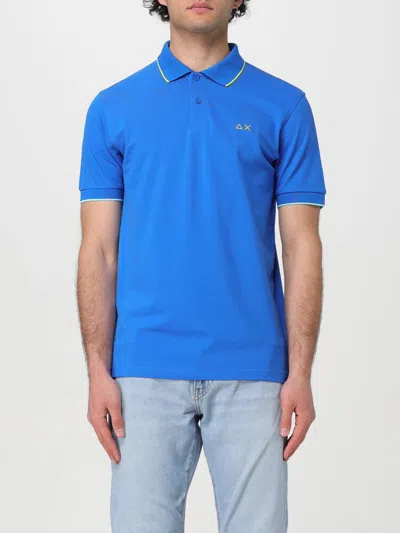 Sun 68 Polo Shirt  Men Color Blue 1 In Blue 1