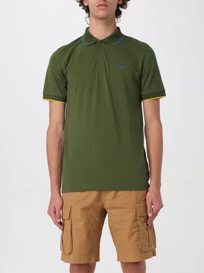 Sun 68 Polo Shirt  Men Color Grass Green In Grass Green