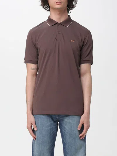 Sun 68 Polo Shirt Sun68 Men Color Cocoa In Brown