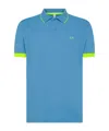 Sun 68 Polo Small Stripe Fluo In Sky-blue