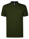 Sun 68 Polo With Embroidered Logo In Green