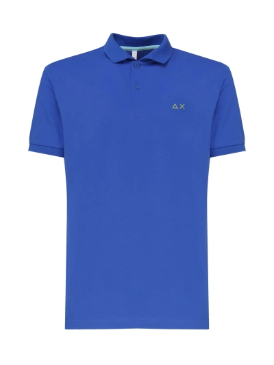 Sun 68 Polo T-shirt In Cotton In Blue