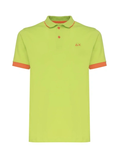 Sun 68 Polo T-shirt In Cotton In Lime