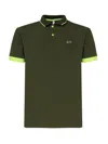 Sun 68 Logo-embroidered Polo Shirt In Military