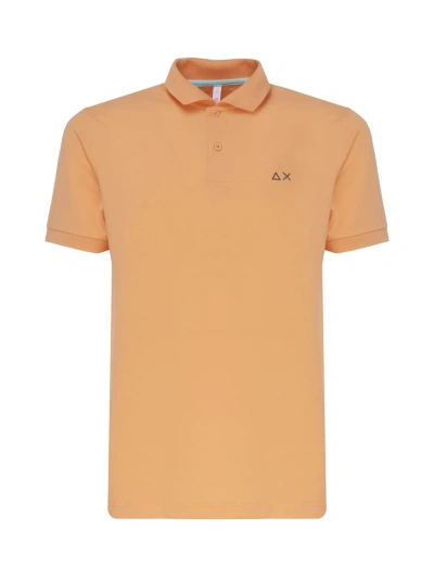 Sun 68 Polo T-shirt In Cotton In Orange